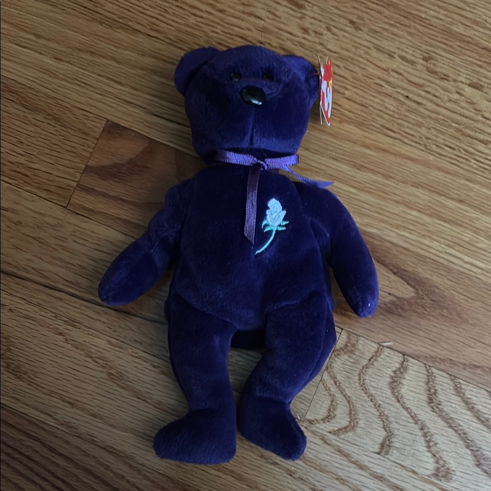 Ty Princess the Bear a Purple Plush Stuffed Beanie Baby Collection